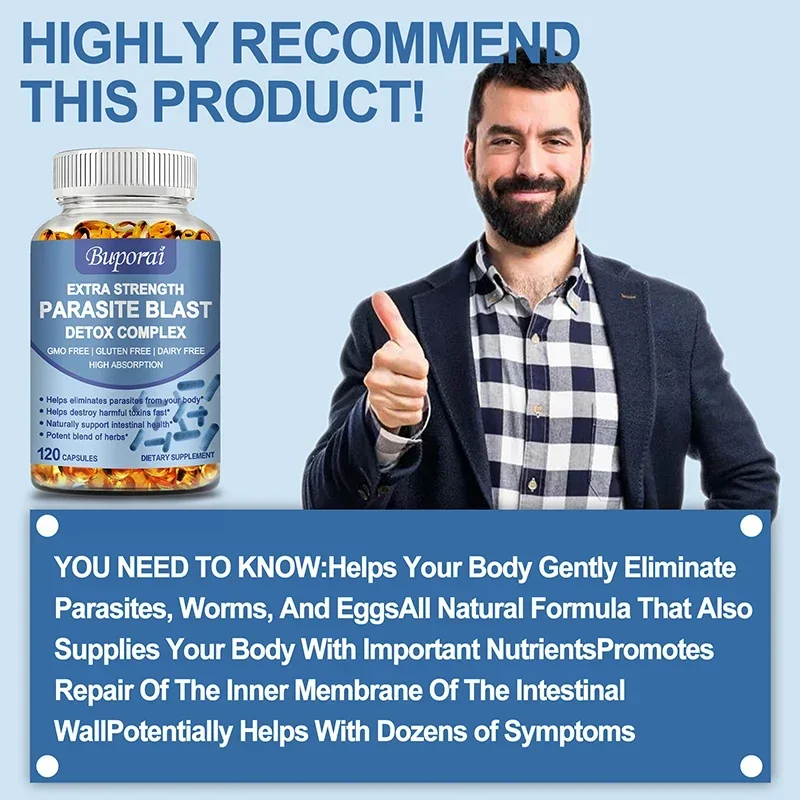 Parasite Blast Detox Complex Promotes Intestinal Metabolism Digestive Immune Health
