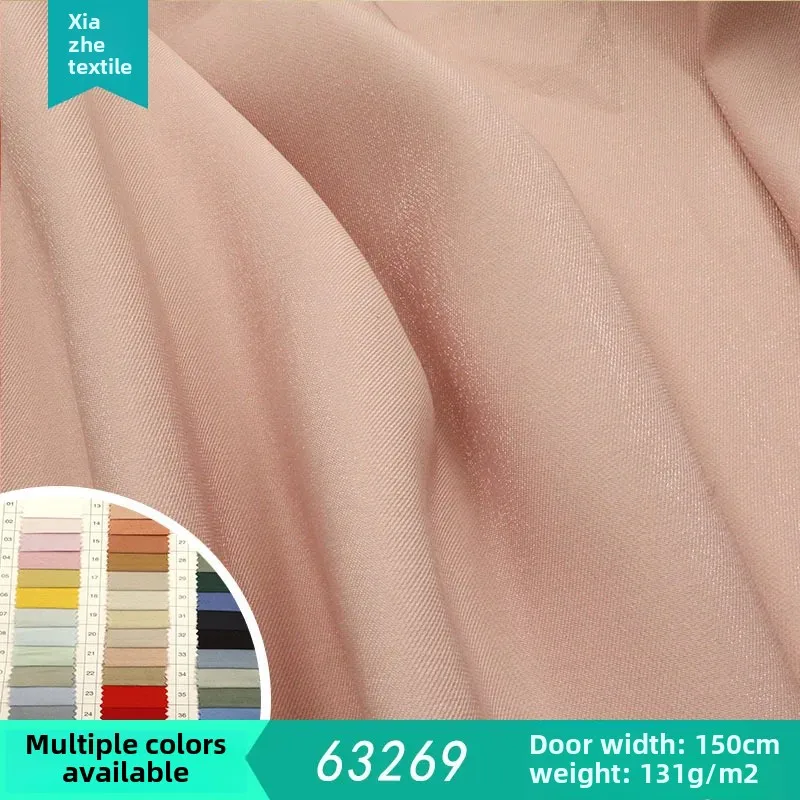 YH-63269 Shiny Micro-Fiber Weave Fashion Shirt Fairy Skirt Drifting Light Skirt Fabric Cotton Nylon Spring Summer Clothing