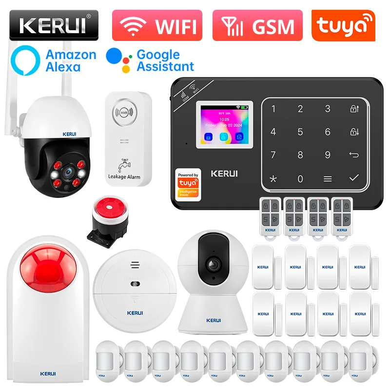 Wireless Home Burglar Alarm WiFi GSM Alarm System Smart Home Tuya Smart Life App