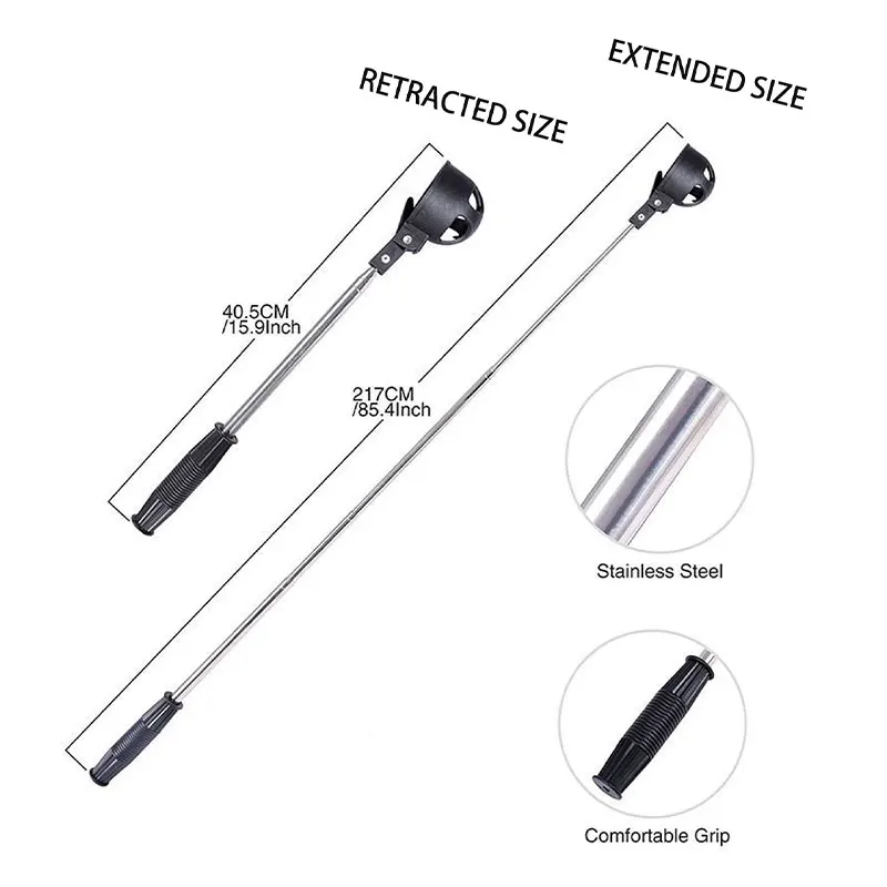 Retractable Golf Ball Picker Stainless Steel High Quality Portable Tools Telescopic Automatic Locking Picker Golf Ball Tools 2