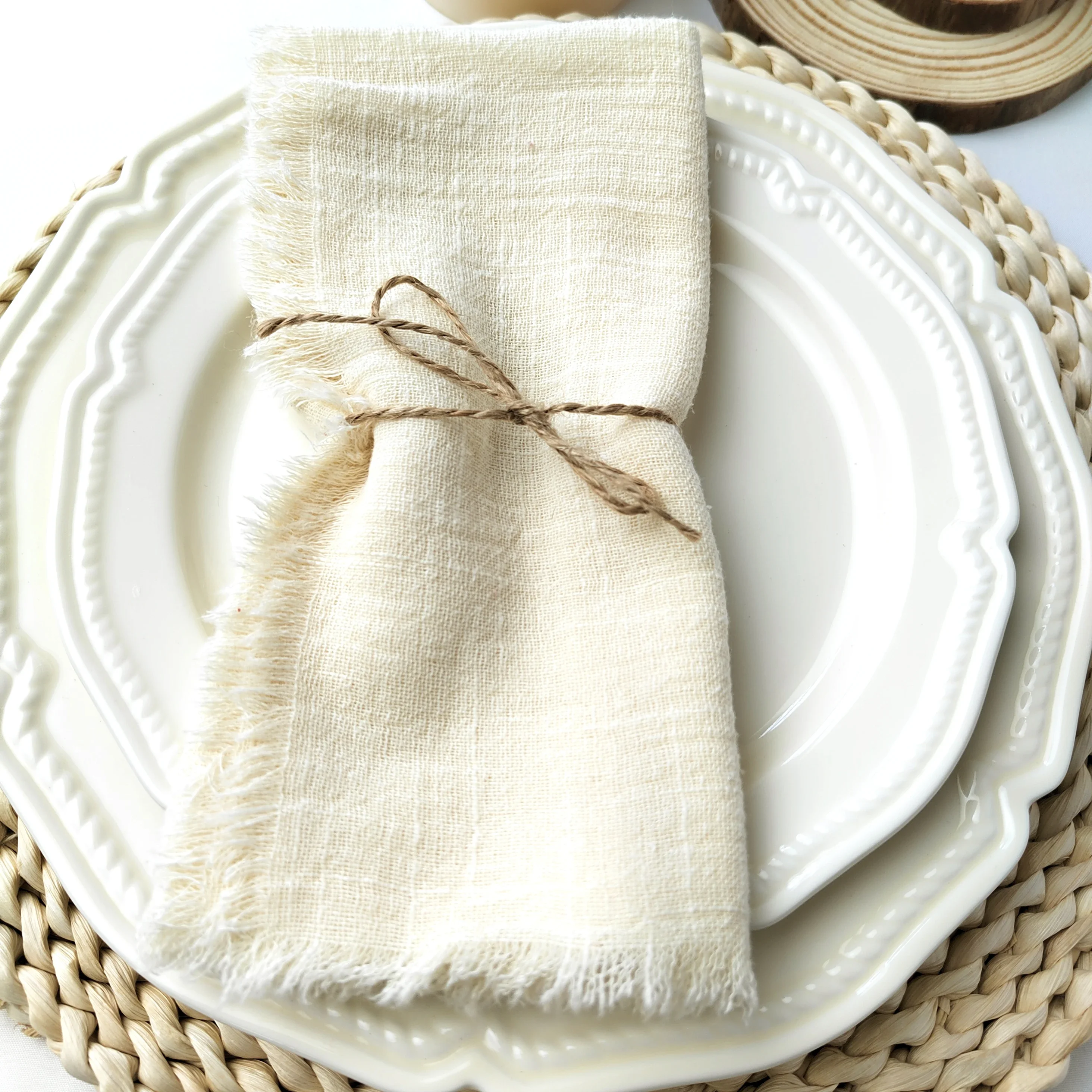 32x32cm Gauze Cotton Napkin 10pcs Reusable Wedding Party Christmas Table Decor cotton napkins
