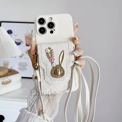 Premium Crossbody Leather Wallet Card Case with Lanyard Strap for Realme C65 (White1)