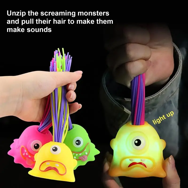 

Kid's Screaming Squeeze Toy Funny Pulling Hair Screaming Toy Creative Shape Kids Party Favors For Car Trip Classroom Bedroom