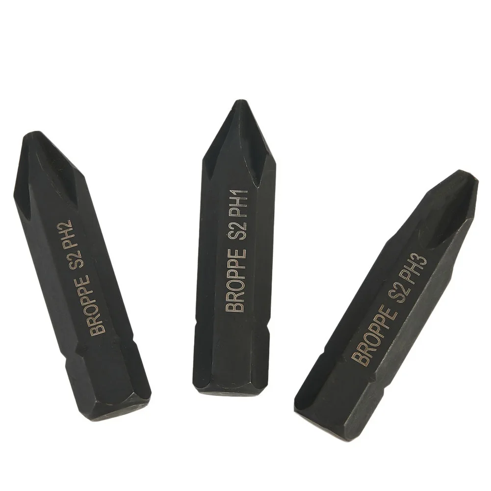 

Shock resistance Screwdriver Bits Strong magnetic Black Electric Screwdriver Bits Set Impact driver set PH1/PH2/PH3