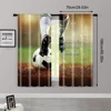 2pcs, Popular Curtains Inspirational Soccer Ball Versatile Fabric (without rod) Stuff Clearance Ldeal for Living Room, Bedroom, 3