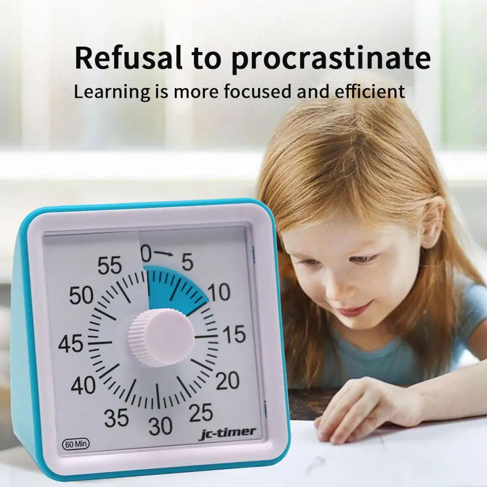 

60-minute Visual Timer For Kids Study Fridge Magnets Kitchen Timer Mechanical Stopwatch Alarm Clock Kitchen Cooking Accesso G3v2