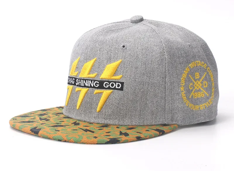 Hip Hop Baseball Cap Men Cotton Embroidered Lightning Snap Back Hats Women Outdoor Casual Sports Sunshade Gorra