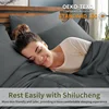 4/6Pcs 100% Bamboo Bed Sheet Set Luxury Smooth Bed Sheet Pillowcase Solid Color Bedding Set Double Queen Size Flat Fitted Sheets 5
