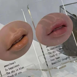 Silicone Lip Tattoo Practice Skin Facial Tattoo Training Lip Permanent Makeup Lip Eyebrow Tattoo Skin Mannequin Doll Face Lip