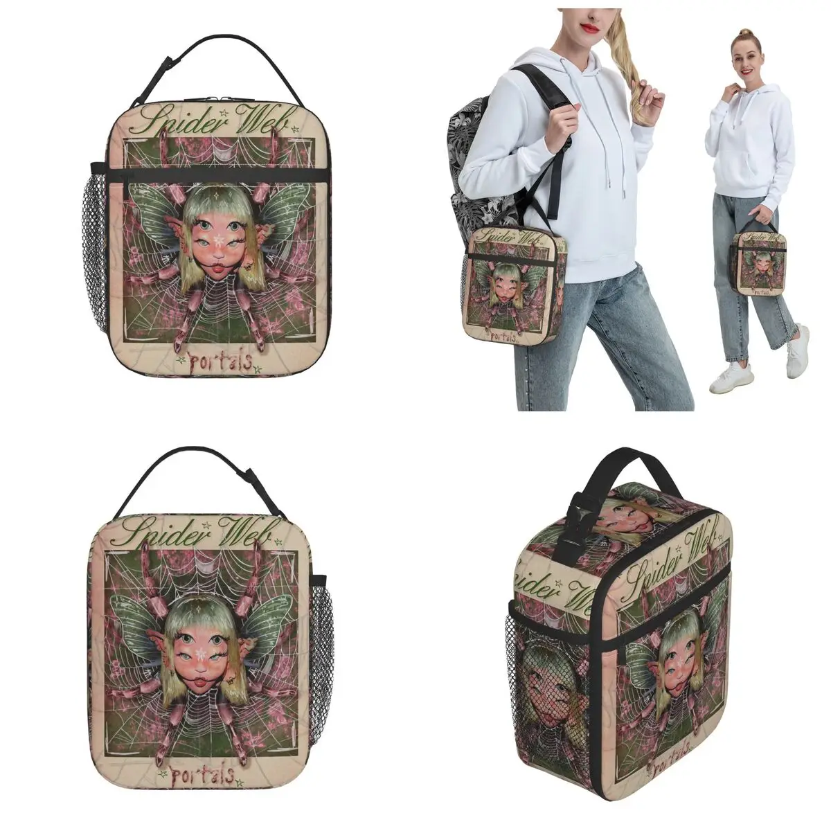 Custom Melanies Martinez Portals Thermal Insulated Lunch Bag for Office Portable Bento Box Thermal Cooler Lunch Boxes 2
