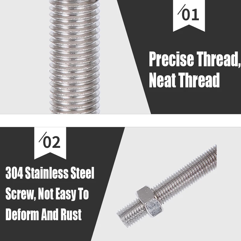 4PC M6-M12 Piedini Di Regolazione In Nylon In Acciaio Inossidabile - Foto 9