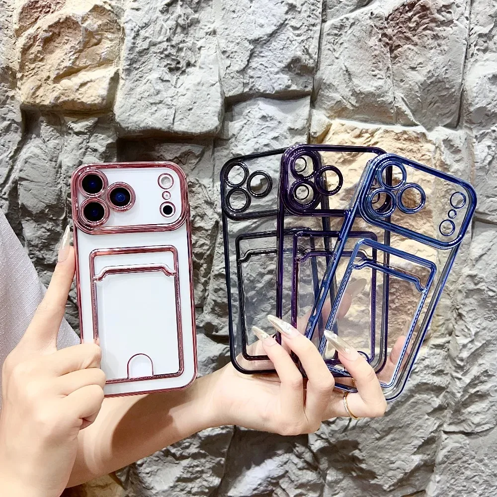 Stylish Shockproof Card Holder Wallet with Soft Plating Finish