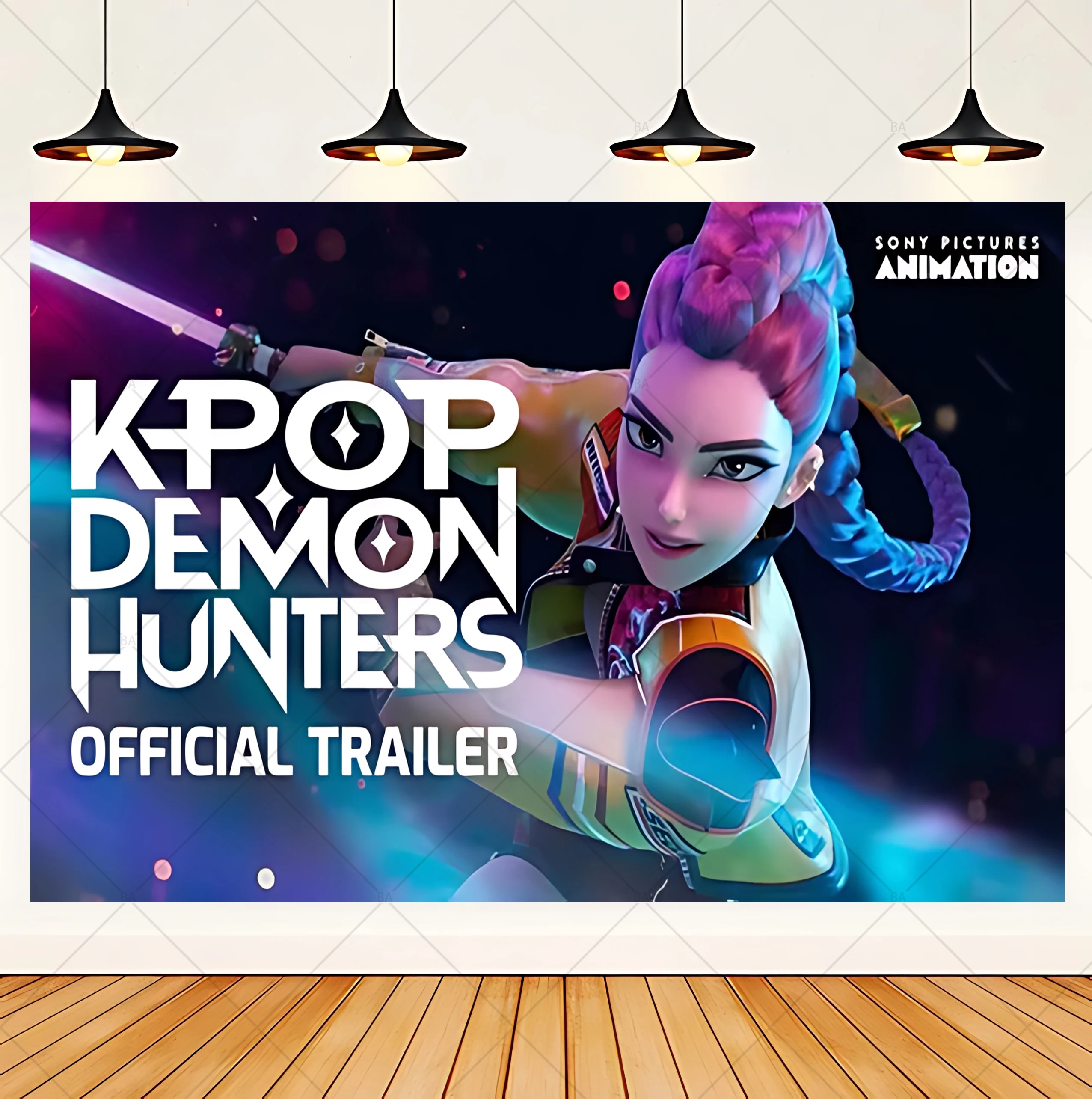 QLVHZGRND 2 PCS KPop Demon Poster Hunters Movie Musical