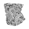 Custom Ethnic Bohemia Style Paisley Bandana Winter Neck Warmer Men Windproof Wrap Face Scarf for Hiking Gaiter Headband