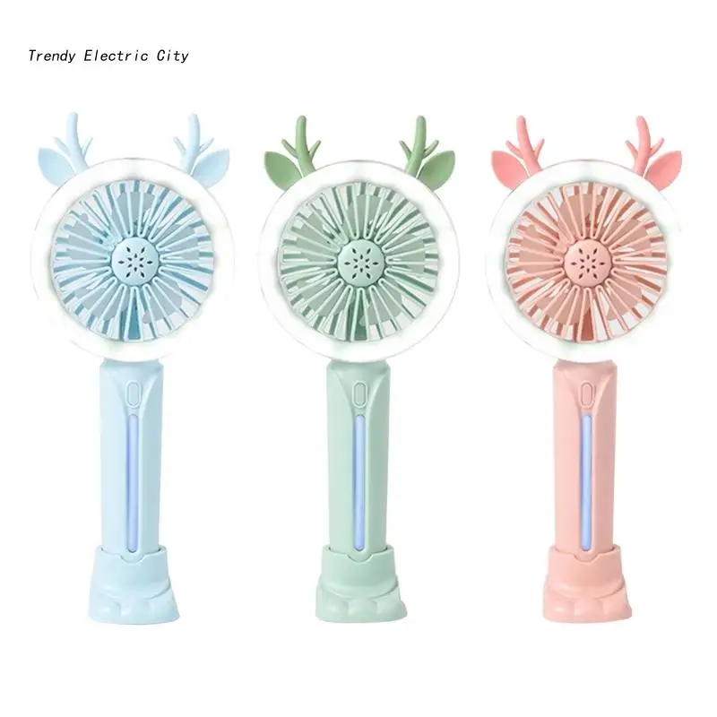 

R9CD Plastic Mini Portable Fan USB Rechargeable Handheld Fan Cooling Electric Fans