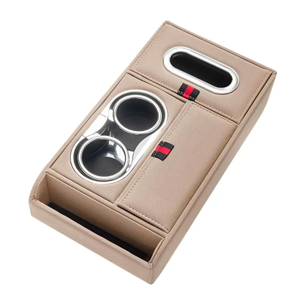 Premium-Aufbewahrungsbox für die Armlehne im Auto, multifunktional, mit Getränkehalter, Telefonsteckplatz, Taschentuchbox, Mittelkonsole, höhenverstellbares Pad – Detail 14