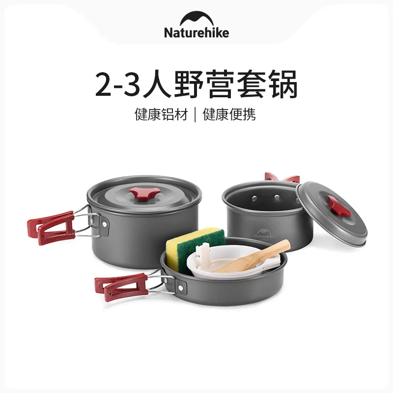 

Naturehike 2-3 Person Picnic Pot Outdoor Camping 4 in 1 Camping Pot sets Cookware Portable Pot NH15T203-G