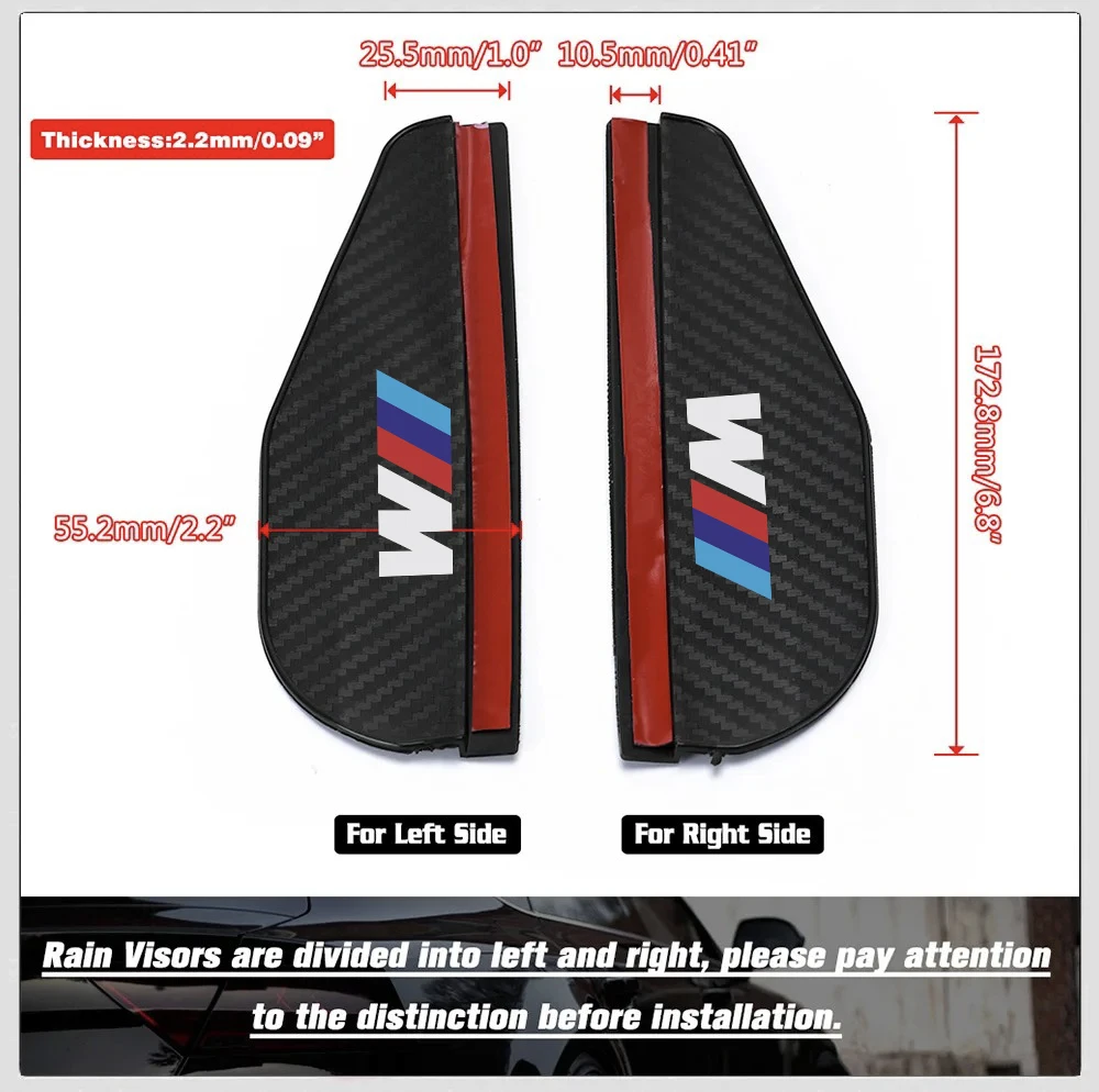 2PCS of General Motors rearview mirror rain cover carbon fiber For BMW M E34 E36 E60 E90 E46 E39 E70 F10 F20 F30 X5 X6 X1 M3 M5