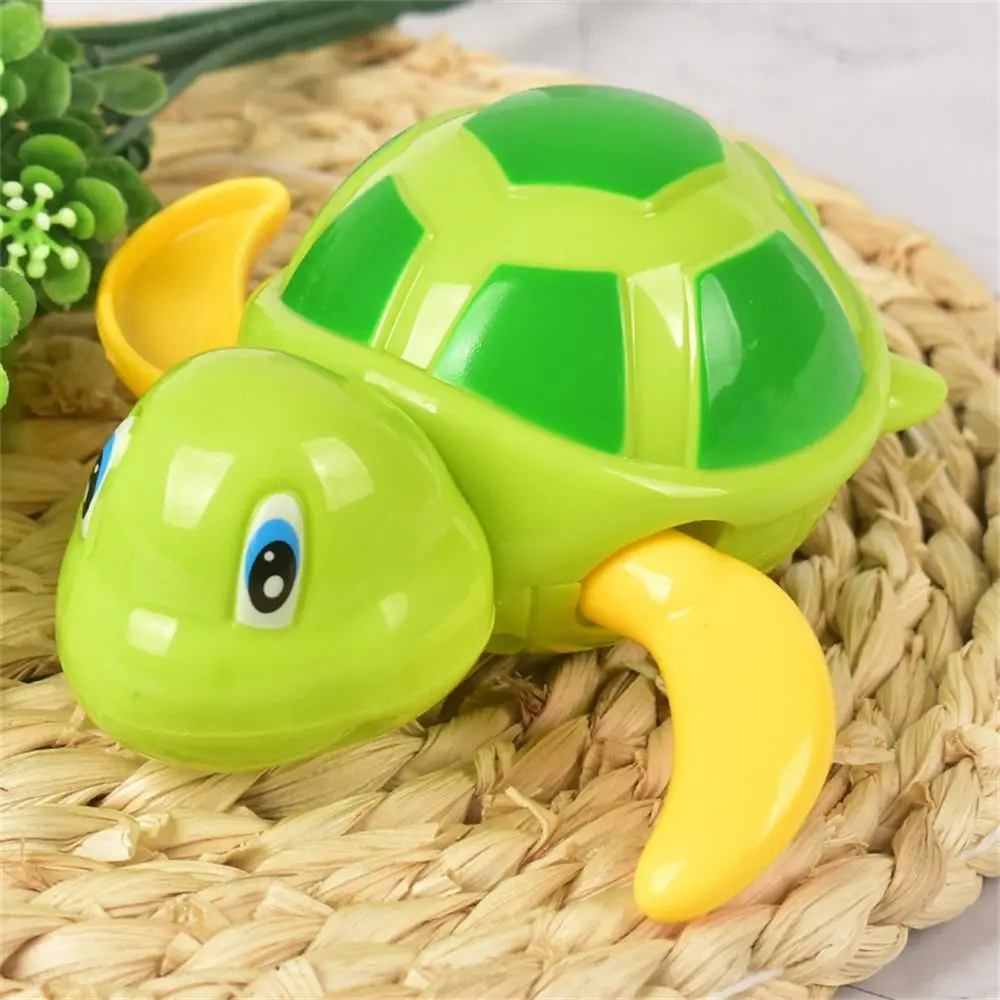 Clockwork Tortoise Water Toy Swim Turtle Bright Colors Wind Up Animal Tortoise Safe Plastic Cute Cartoon Baby Bath Toys