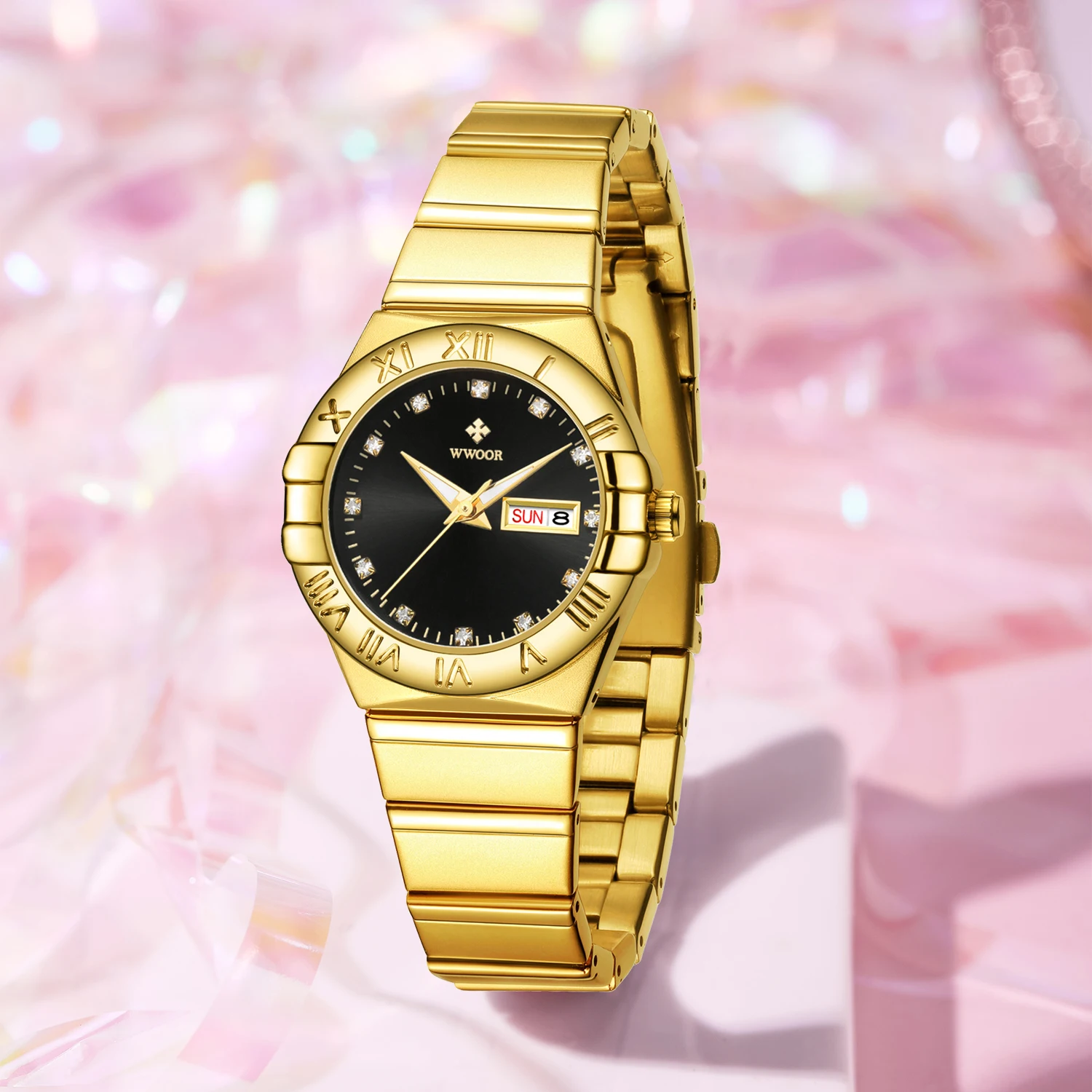 Montre-bracelet à Quartz Simple et élégante pour femmes, en acier inoxydable, bracelet de luxe, décontracté, Business_voghion.com