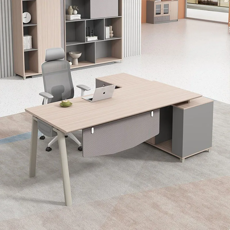 Executive Supplies Office Desk Writing Organizers Standing Reception Computer Desks Storage Luxury Mesa De Computador Furniture l shaped organizers office desk executive floor modern european computer desks writing supplies mesa de escritorio furniture