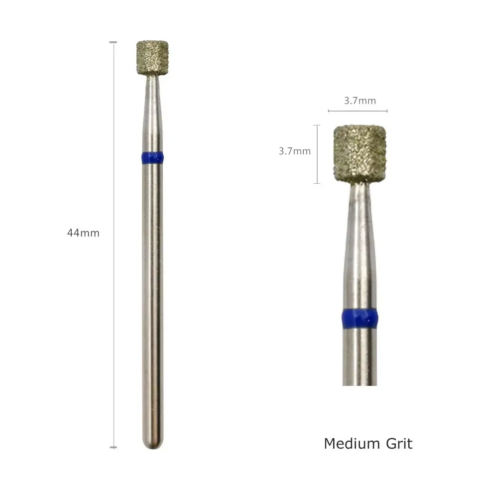 HYTOOS Russian Diamond Nail Drill Bit, Barrel Cuticle Burr, Electric Manicure Drills Accessories Supplier, 3.7*3.7mm 3