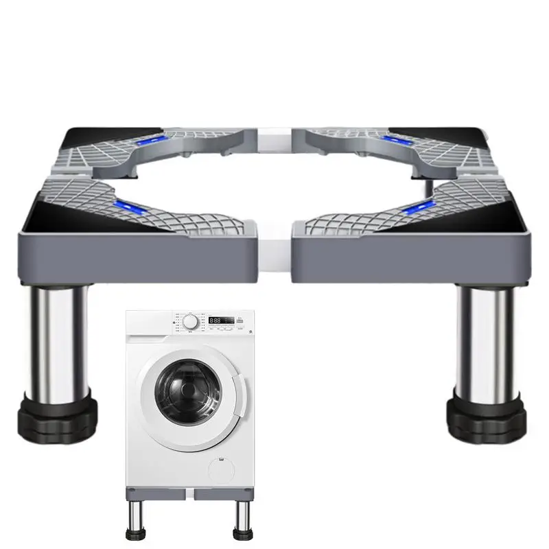 Soporte para lavadora de alta resistencia, soporte Universal para lavadora y secadora de acero inoxidable, elevador para lavadora, Pedestal para lavandería de alta resistencia