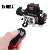 INJORA Metal Winch Wireless Remote Controller System for 1:10 RC Crawler Car Axial SCX10 90046 TRX4 TRX6 Gen8 Upgrade Parts 1