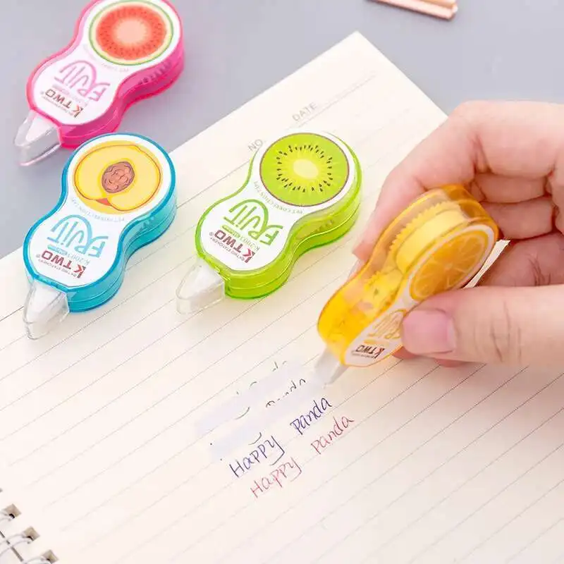 Lytwtw's Lovely Cute Kawaii Fruit Correction Tape Diary Stationery Office Funny School Supply Gift Kiwi Orange Watermelon 1 Pcs