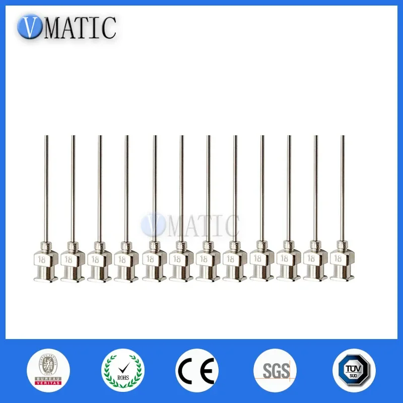 12Pcs 1 Inch Tip Length 18G Blunt Stainless Steel Glue Dispensing Syringe Needle