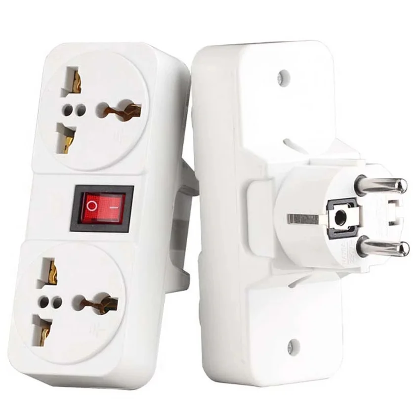 Universal 1Way 2Way US UK EU Wall Extension Power Switch Socket