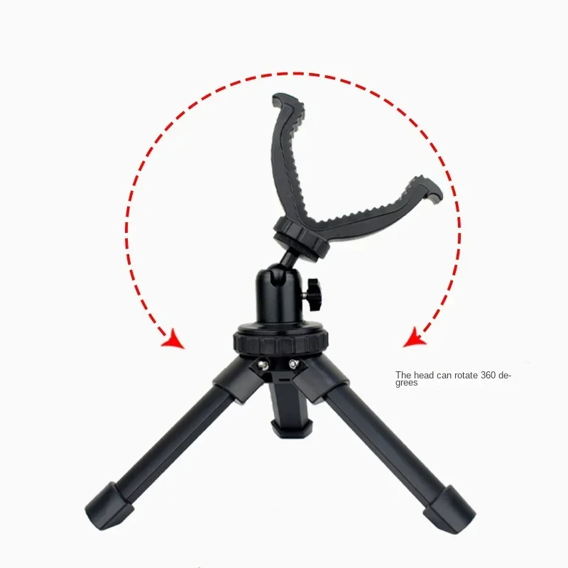 Rifle Tripod Stand Aluminum Rest Durable Adjustable Height 360 Degree Rotation V Yoke Stand for Target Shooting