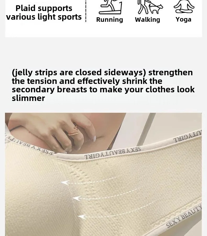 Wireless Push-Up Bra - 6cm Thickened Anti-Slip Seamless Adjustable Straps for Small Chest