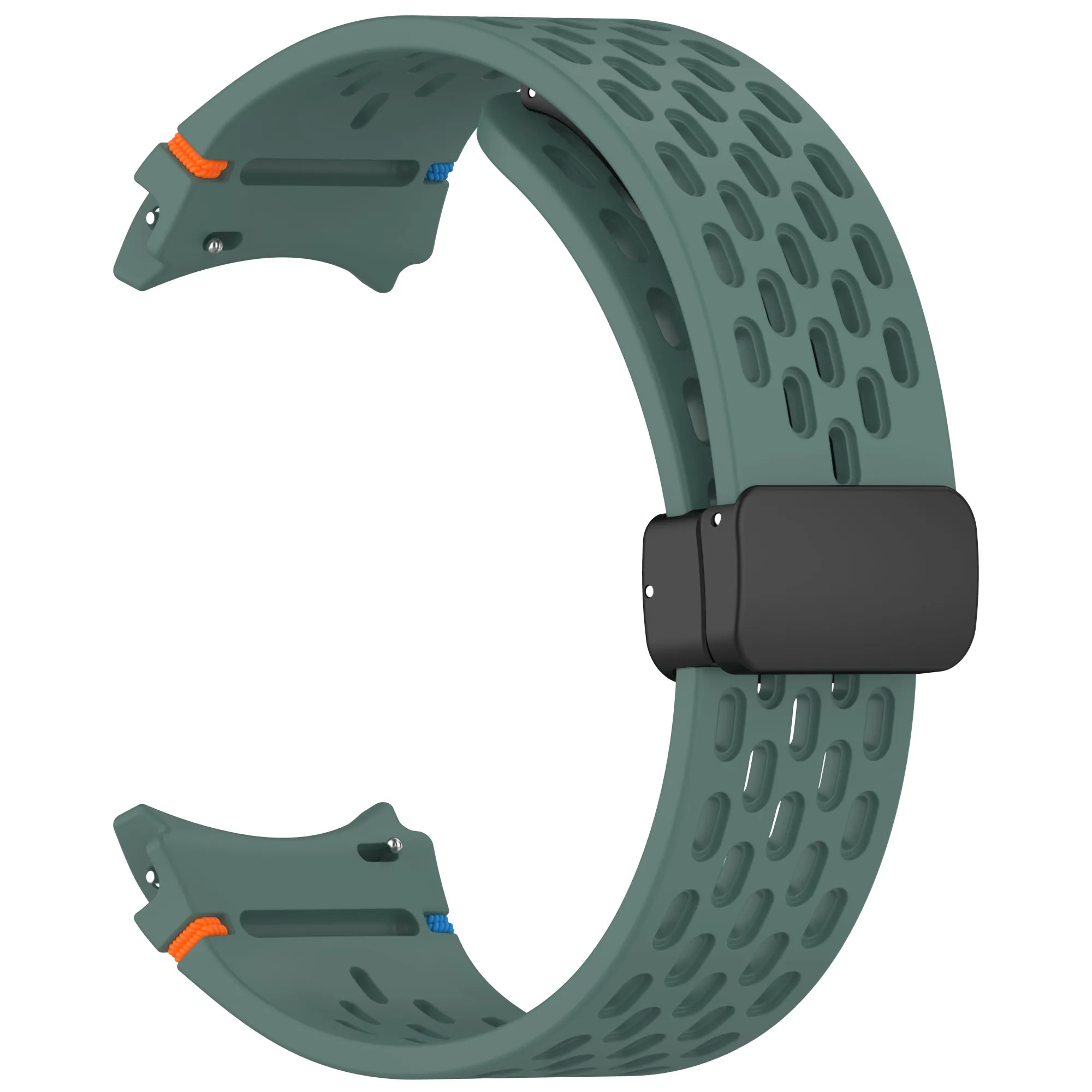 Magnetic Buckle Silicone Watch Band - 20mm Strap with No-Gap Design