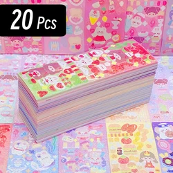 Kawaii Sticker Set for Kids - Cute Aesthetic Diary & Scrapbooking Decoration Stickers (20 pcs)