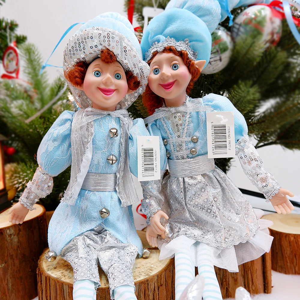 thumbnail image 1 of 2 piezas de muñecos de duende navideño para decoración del hogar, árbol de Navidad, adornos colgantes, elfos, precioso juguete para Año Nuevo, Navidad Natal, 1 of 5