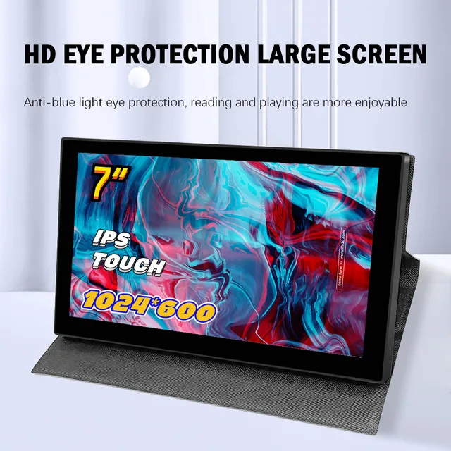 IPS 노트북 모니터 정전식 터치 패널 TFT LCD 모듈 화면 디스플레이, 라즈베리 파이 3 B +/4b 바나나 파이, 1024*600, 7 인치