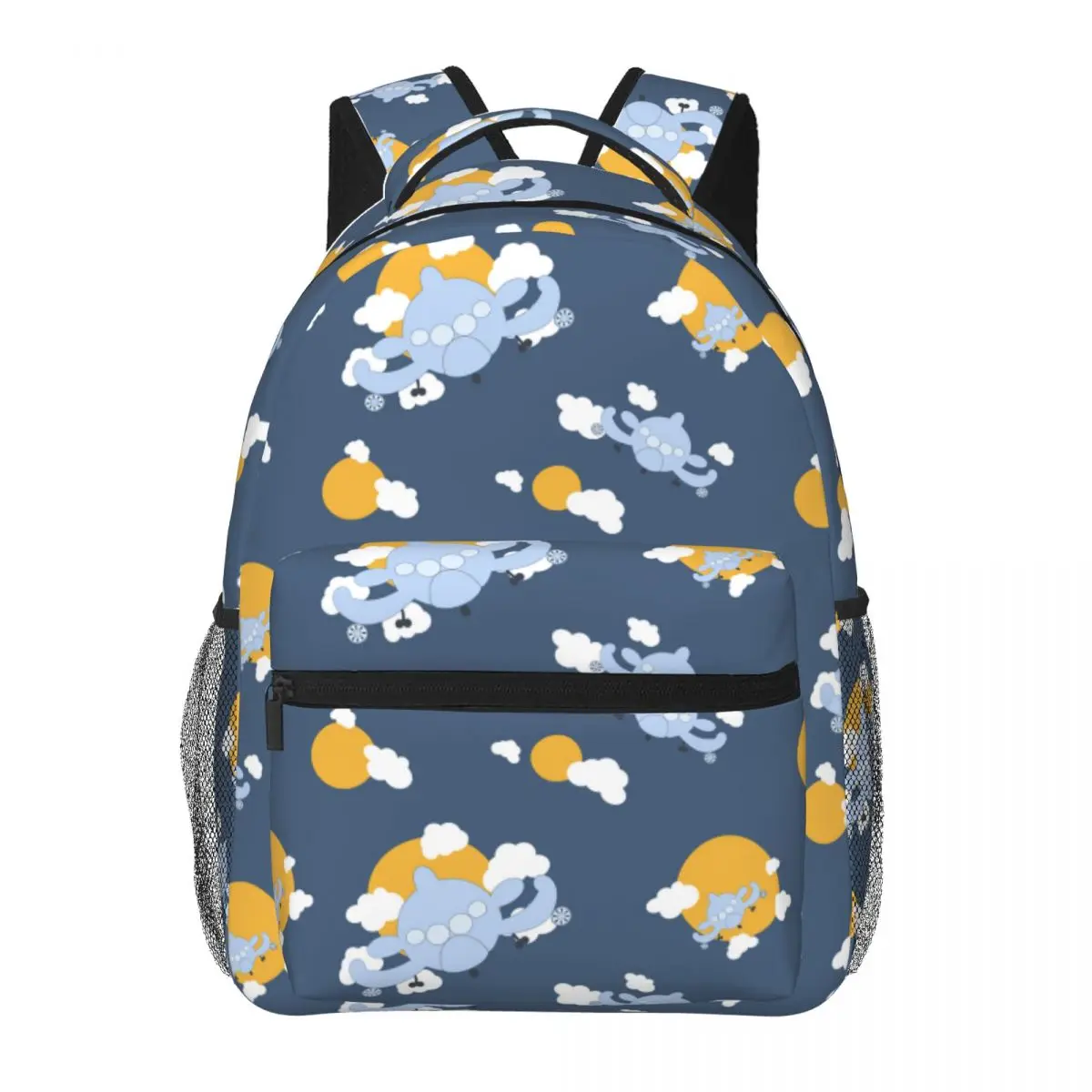 

Fashion School Backpack Cartoon Airplane With Sun Clouds Bagpack Teenger Girl Boy School Bag Mochila