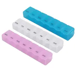 Portable 7 Day Pill Box Organizer Travel Pill Box Pill Storage Compartment Box Medicine Tablet Holder Pill Splitter