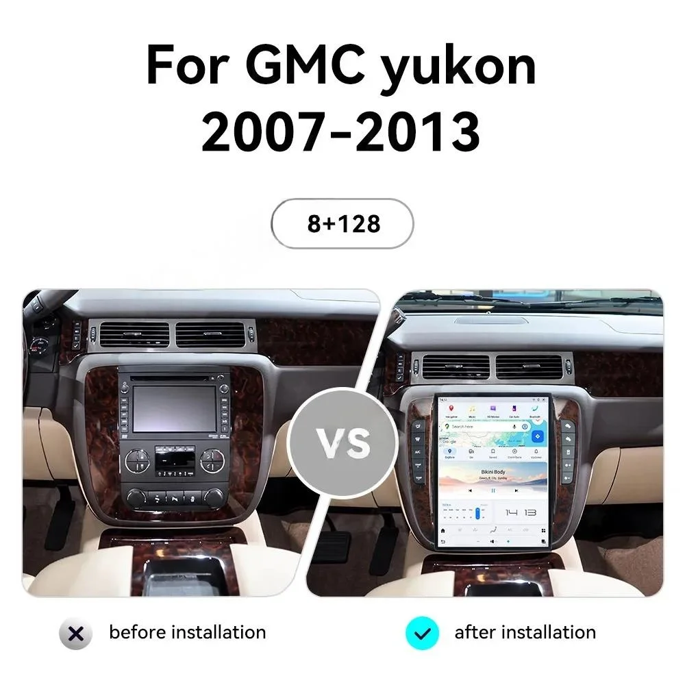Schermo Touch da 13,8 Pollici con Android 13 per GMC Yukon/Chevrolet Suburban/Tahoe 2007-2013, Navigatore GPS per Auto, Lettore Multimediale, Unità di Controllo - Image 2