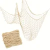 Beach Theme Wall Mounted Fishing Net Decoration Simplicity Seashell Decor Mediterranean decorative fishing net thick 6