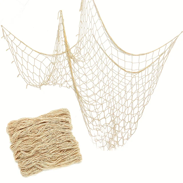 Beach Theme Wall Mounted Fishing Net Decoration Simplicity Seashell Decor Mediterranean decorative fishing net thick 6