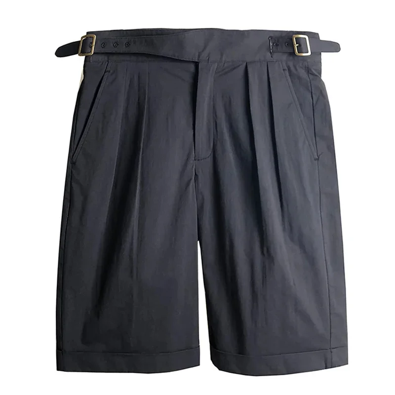 

Classic British Army Gurkha Shorts Vintage Men's Chino Military Short Pants Summer pleated loose casual pants male army