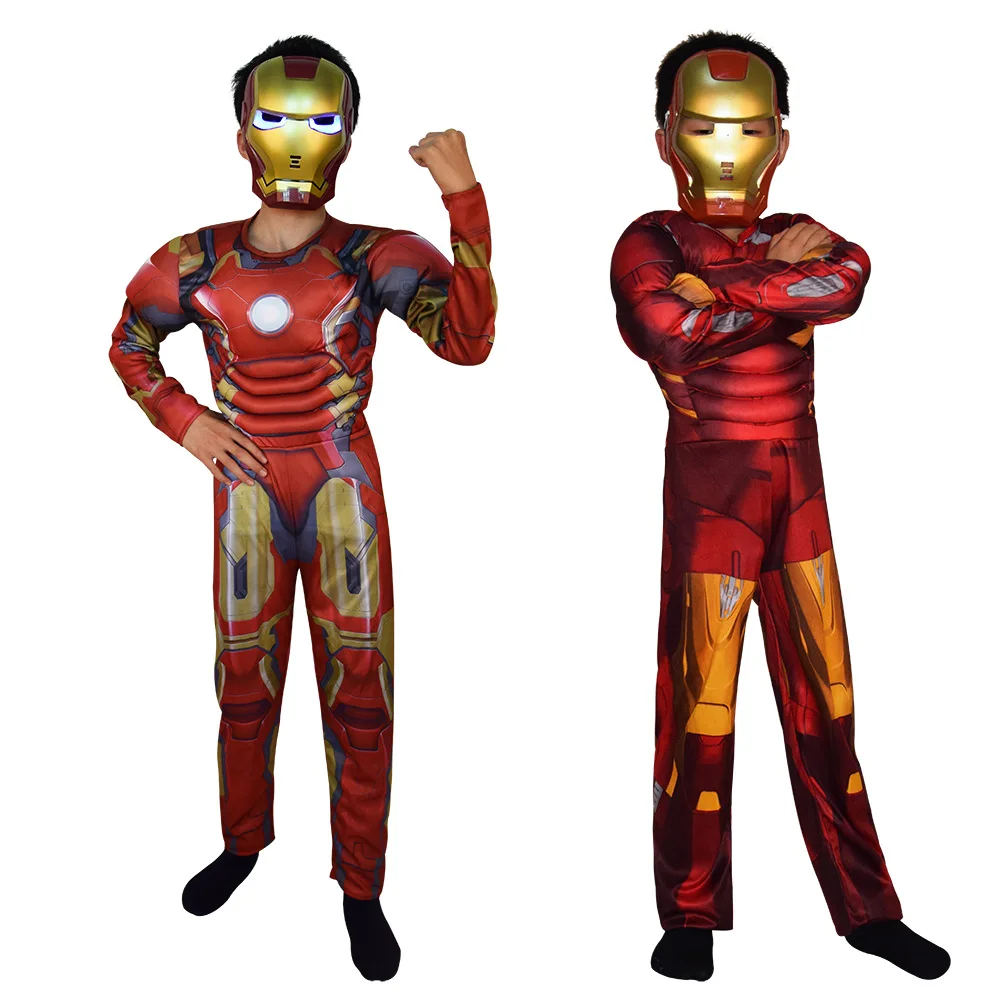 Marvel Superhero Spider Man Captain America Iron Man Thor Hulk Costume Cosplay Muscle Body Tuta Per Bambini Festa Di Halloween