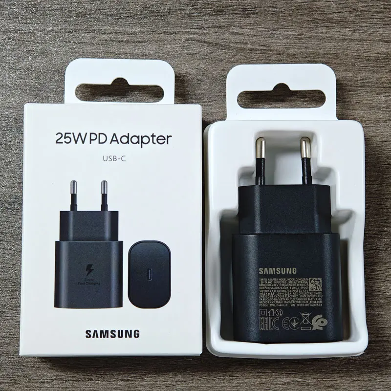 Samsung 25W PD Charger Super Fast Charge Adapter For Galaxy S25 S24 S23 S22 S21 S20 Z Flip Fold 7 6 5 4 3 2 A16 A26 A36 A56 A17