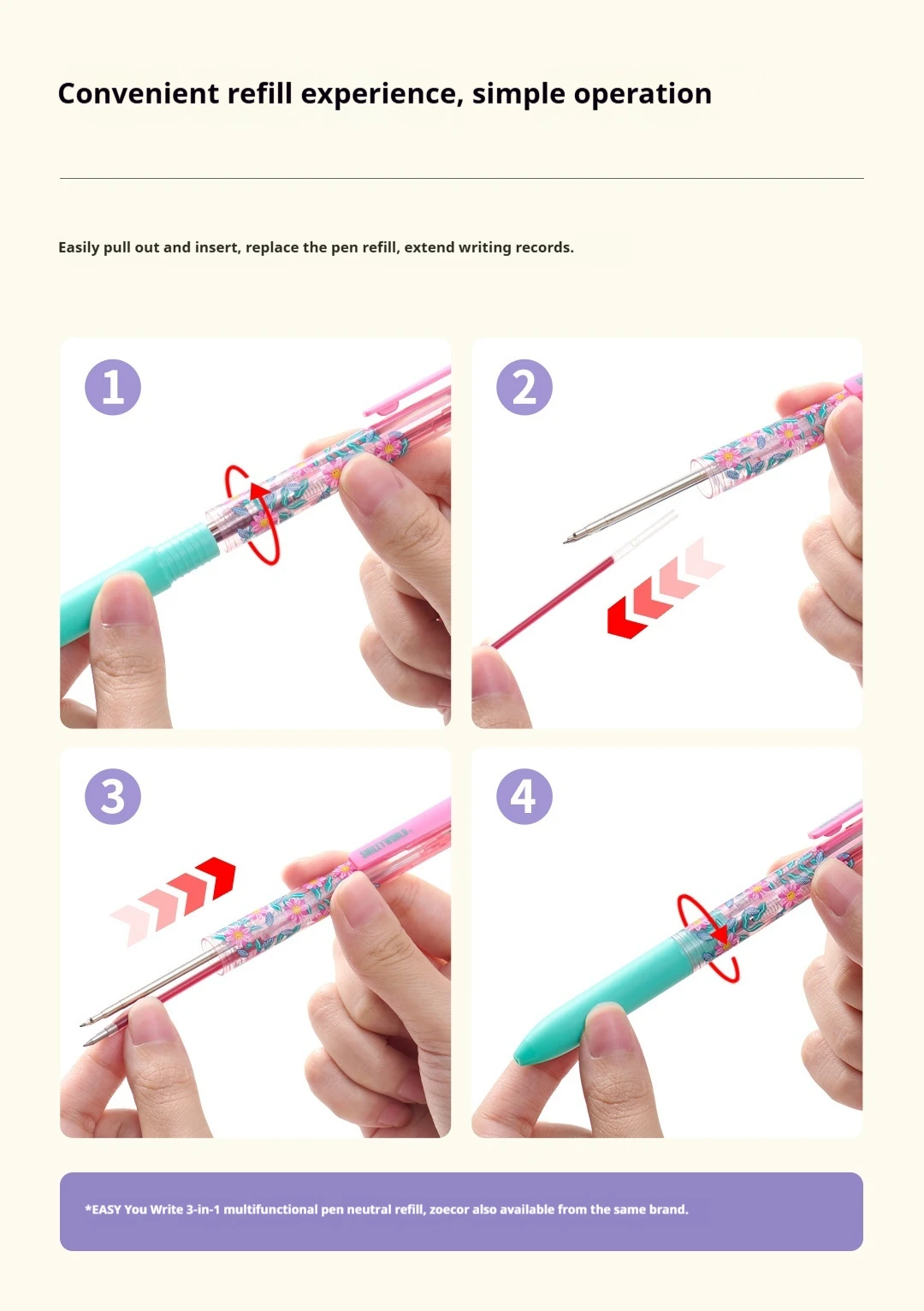 KACO جديد 3 في 1 قلم جل متعدد الوظائف وقلم رصاص مي...