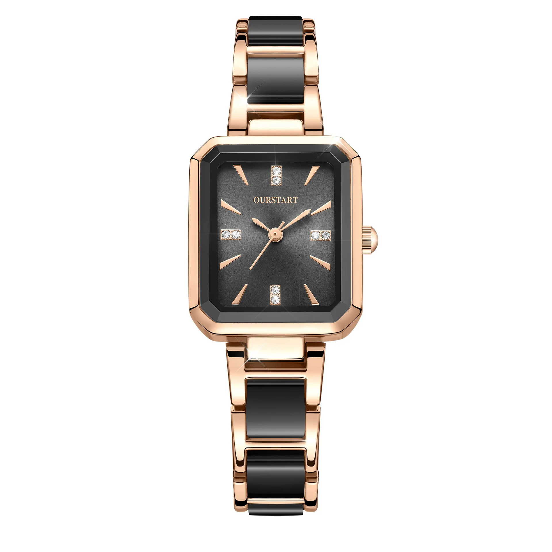 Women's Simple Square Quartz Watch Fashionable Timepiece