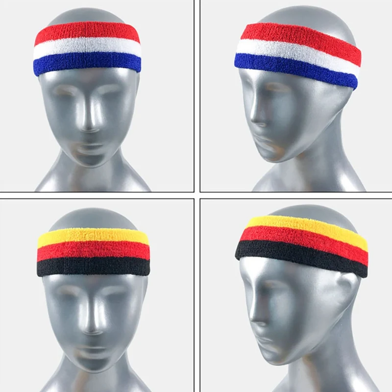 Algodão elástico Sweatband para homens e mulheres, Sport Headband