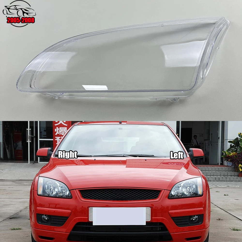 

For Ford Focus 2005 2006 2007 2008 Headlamp Lamp Shell Headlight Cover Transparent Lampshade Plexiglass Replace Original Lens