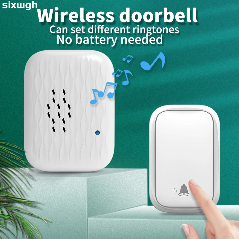 WGHINE Outdoor Battery Free Wireless Doorbell Waterproof Smart Home Welcome Safety Alarm wireless doorbell
